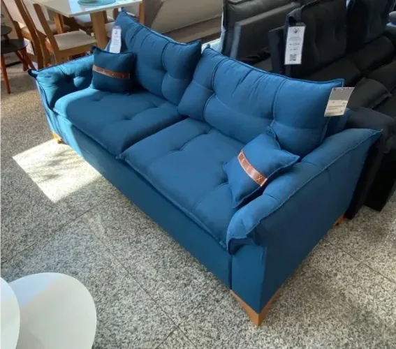 Sofá Milano Comfort 200 em Linho 3 Lugares