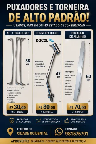 Torneira e puxadores