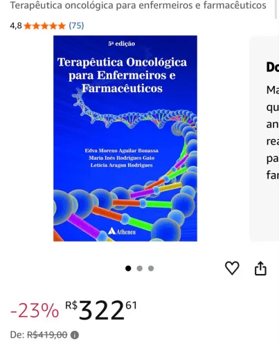 Livro-Terapêutica oncológica para enfermeiros e farmacêuticos