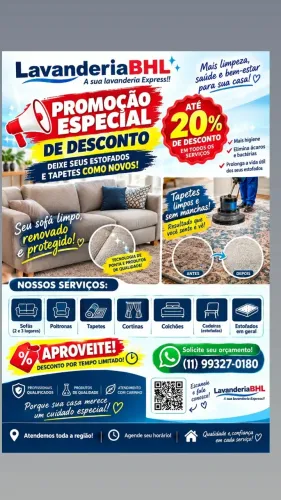 Limpeza de sofá, tapetes
