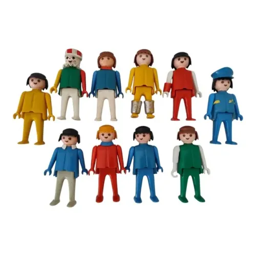 Antigo Bonecos Diversos Playmobil Anos 80- 10 Unid