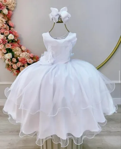 Vestido branco Infantil (daminha, batizado)