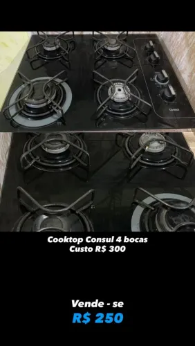 Cooktop 4 bocas apenas 1 ano de uso.