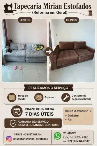 Tapeçaria Reforma Sofá Cadeiras Poltrona