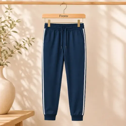 Calça Jogger Masculina Slim Fit Com Listras Azul - Tamanho P,M,G ou GG
