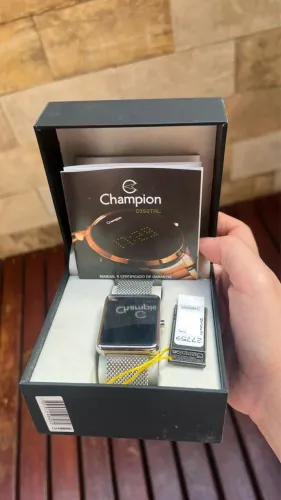Relógio Champion Prata Aço inox Espelhado