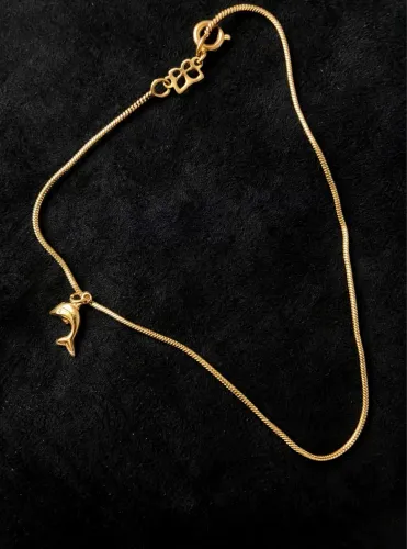 Tornozeleira Rommanel banhada a ouro 18K