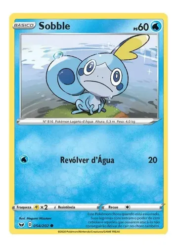 Card Original Sobble Foil Pokemon - Copag