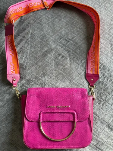 Bolsa Jorge Bischoff Couro - Rosa