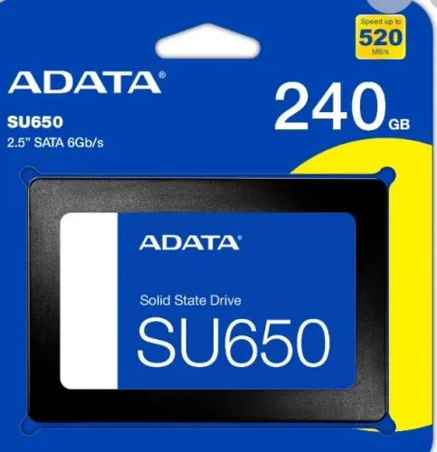 HD SSD 240GB Adata 3 2.5 SU650 Novo lacrado .