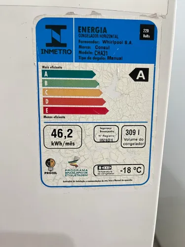 VENDO FREEZER CONSUL 309 LITROS