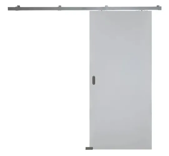 (SIM, ESTÁ DISPONÍVEL) >Porta de correr de madeira com kit roldanas 80x210