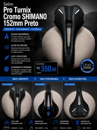 Selim shimano pro 152mm