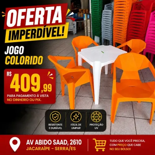 Jogo Diamond 4 Lugares - Conforto e Qualidade