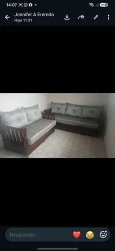 Jogo de sofa antigo de madeira