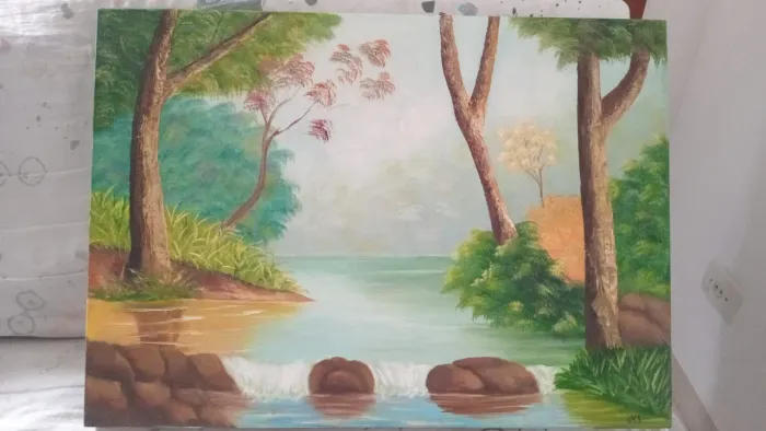 Quadro pintado a mão