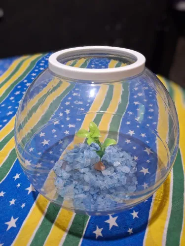 Aquário redondo de plástico 4 litros 