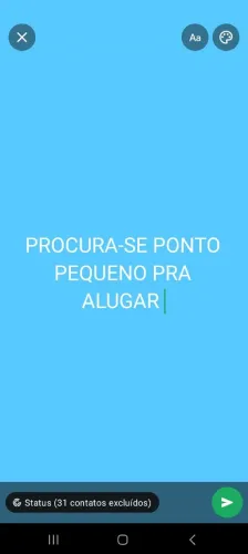 Procuro ponto pequeno pra alugar