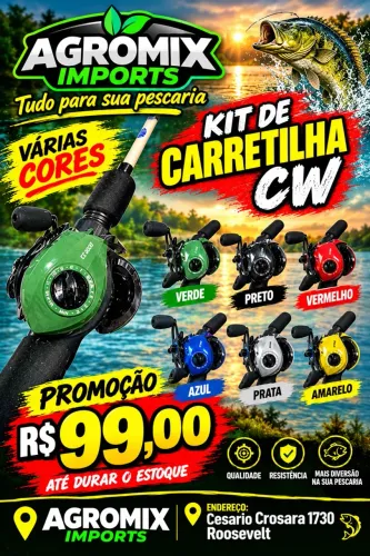 Kit de Carretilha promoção até quando durar estoque