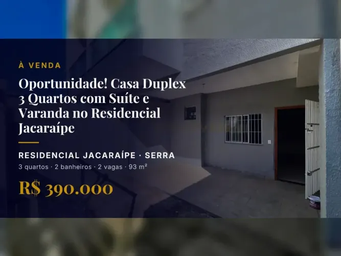 Linda Casa Duplex com 3 Quartos e Suíte no Residencial Jacaraípe