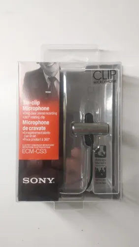 Microfone Sony Ecm-cs3 Stéreo Cor Prateado Prateado (Usado) Microfone Sony Ecm-cs3 Stéreo 