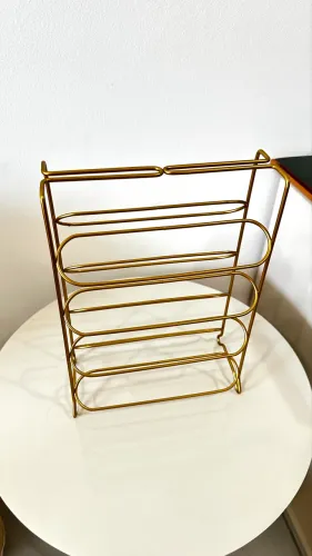 Porta Cápsulas de Café Dourado Fosco - Como Novo