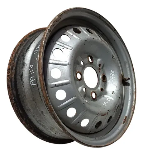 Roda Ferro Fiat Uno Fiorino Palio Aro 13 1.0 1999 2000 Prata Prateado