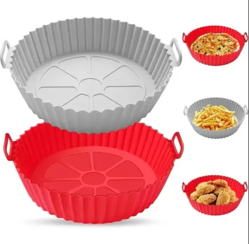 Forma Para Air Fryer De Silicone Antiaderente - Sem Sujeira