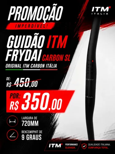 GUIDÃO ITM FRYDAI CARBON SL   ORIGINAL ITM CARBON ITÁLIA  