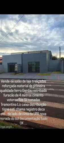 Salão comercial do lado da UPA Nova paraíso do norte salão novo top material de primeira