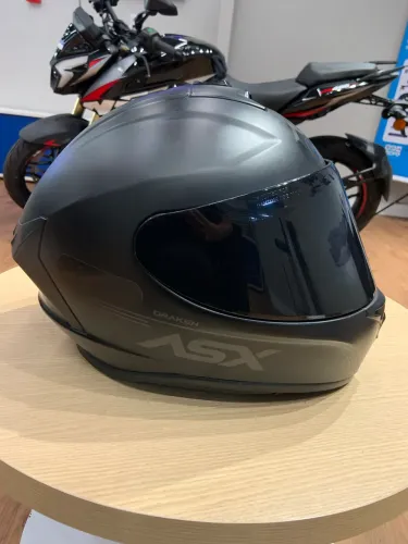 Capacete asx draken + intercomunicador v6 pro
