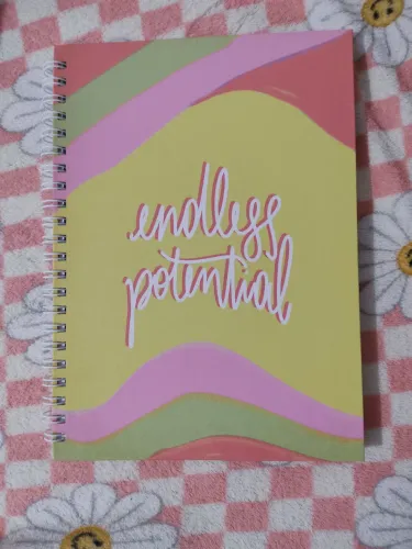 Caderno amorê quadriculado gramatura 90 endless potential