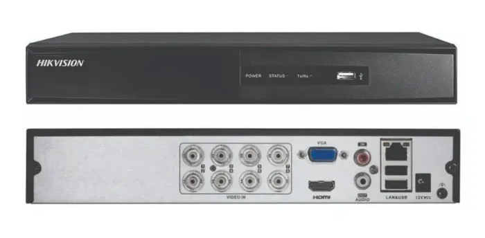 Gravador DVR Hikvision DS-7208HVI-SH para até 8 Câmeras