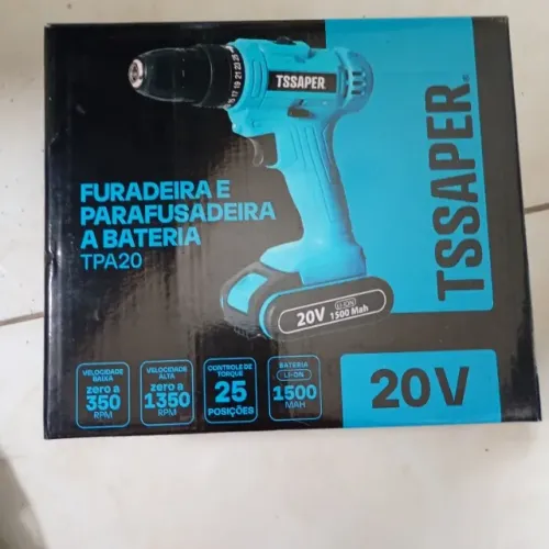 Parafusadeira 20v 350 a 1350 rpm potente trabalhos domiciliar e profissional