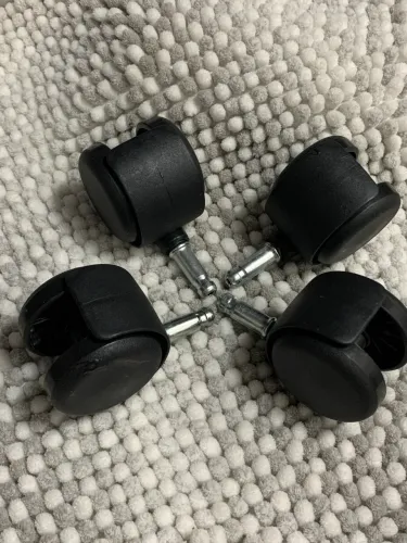 Rodízios Duplos para Cadeira de Escritório e Gamer - Kit 4 Unidades