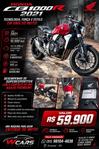 CB 1000r 2021 e mais 3 no mesmo anuncio