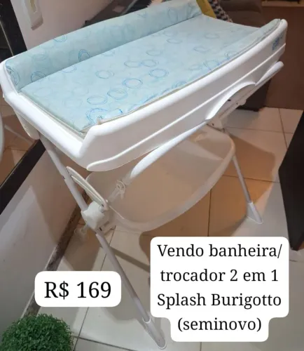 Banheira com Trocador 2 em 1 Burigotto Splash Seminova