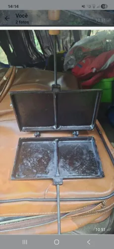 Sanduicheira dupla de ferro fundido 