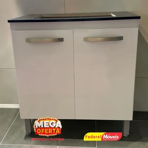 Balcão para Cooktop 80cm 2 Portas - Mega Oferta 