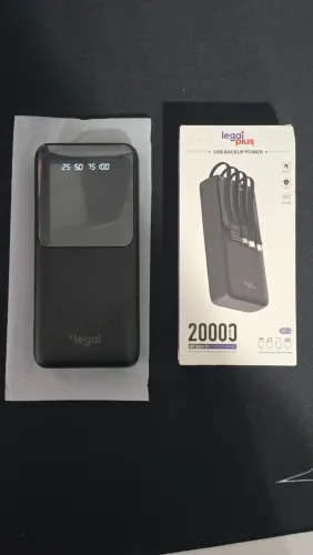 powerbank carregamento rápido 20000 mAh com cabos