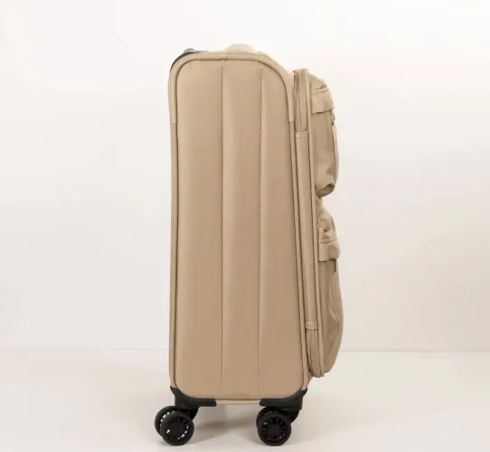 Mala De Viagem Bolsos Clara e Dourada