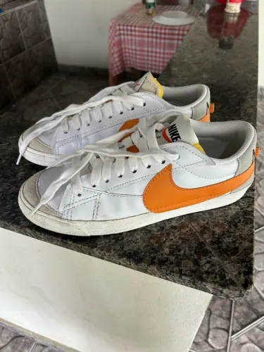 Tênis Nike Blazer Low '77 Jumbo White/Orange - Tam 45 BR / 13 US