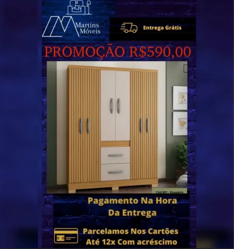 GRANDE PROMOÇÃO*GUARDA ROUPA ENTREGA GRÁTIS ACEITA CARTÃO