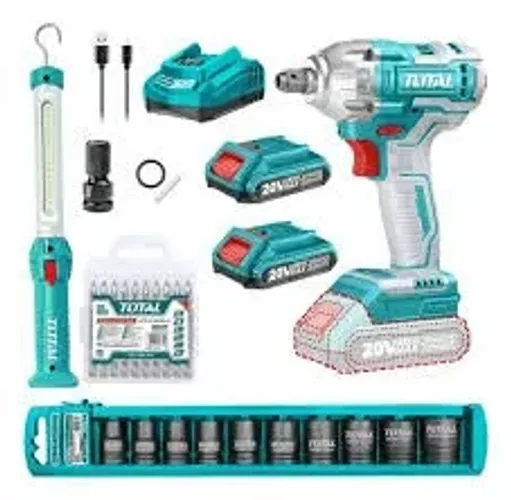 chave de impacto marca total completa com lanterna
