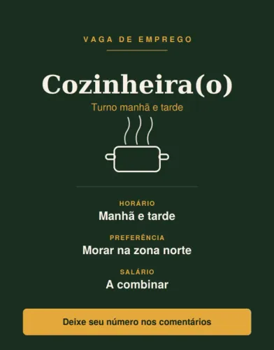 Cozinheira com Experiência