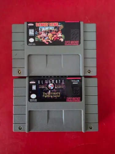 Lote de 10 jogos de super nintendo
