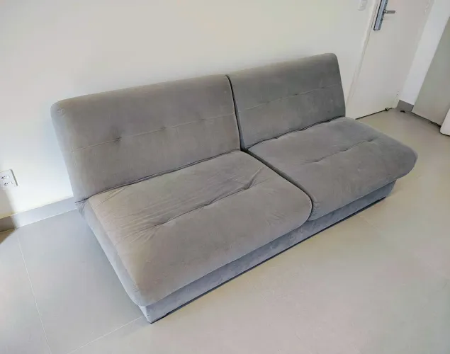 Sofá Luxo Cama 3 Lugares Reclinável Cinza Atemporal- Marca Tom Sobre Tom