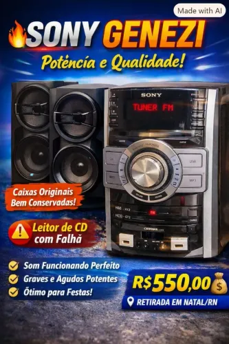 Som Sony Genezi Com Caixas Originais