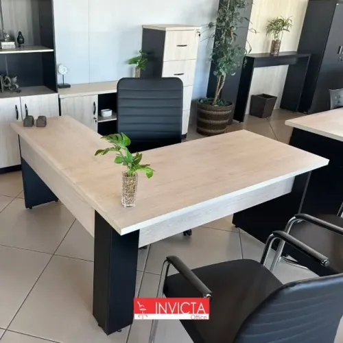 MESA EM L COM GAVETAS PARA ATENDIMENTO/ESCRITÓRIO/HOME OFFICE