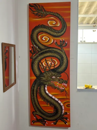 Quadro dragao decorativo balines